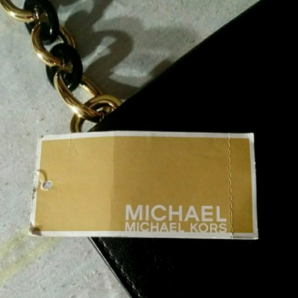 Michael Kors Cynthia Black Leather Small Handbag - Picture 5 of 5